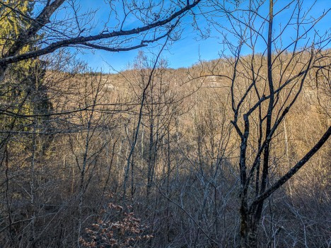 Les escarpements, rive gauche de la Léchère