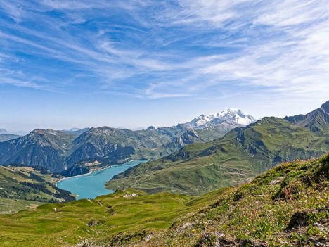 Mont Blanc et Lac de Roselend