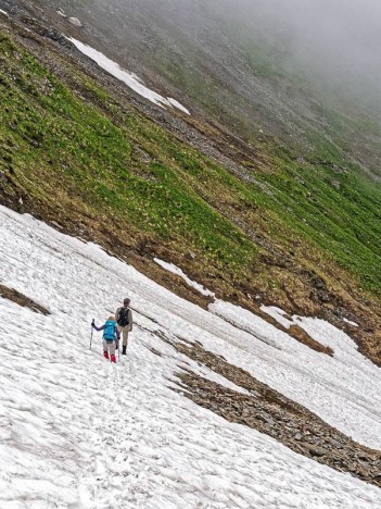 Descente improvisée vers les Meudes