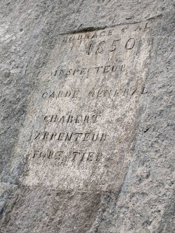 Cartouche du bornage forestier de 1850