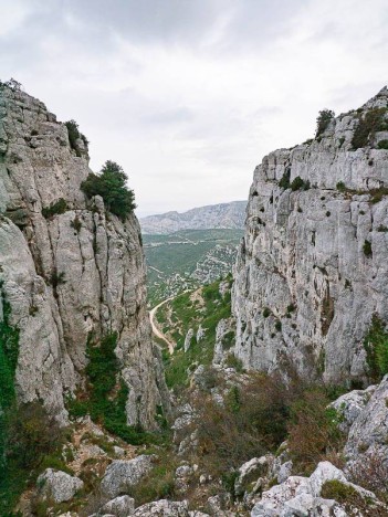 Aiguille Guillemin, sortie du couloir