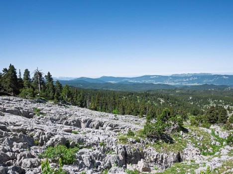 Gouffres dans les lapiaz ddes Rochers du Ranc Traversier 
